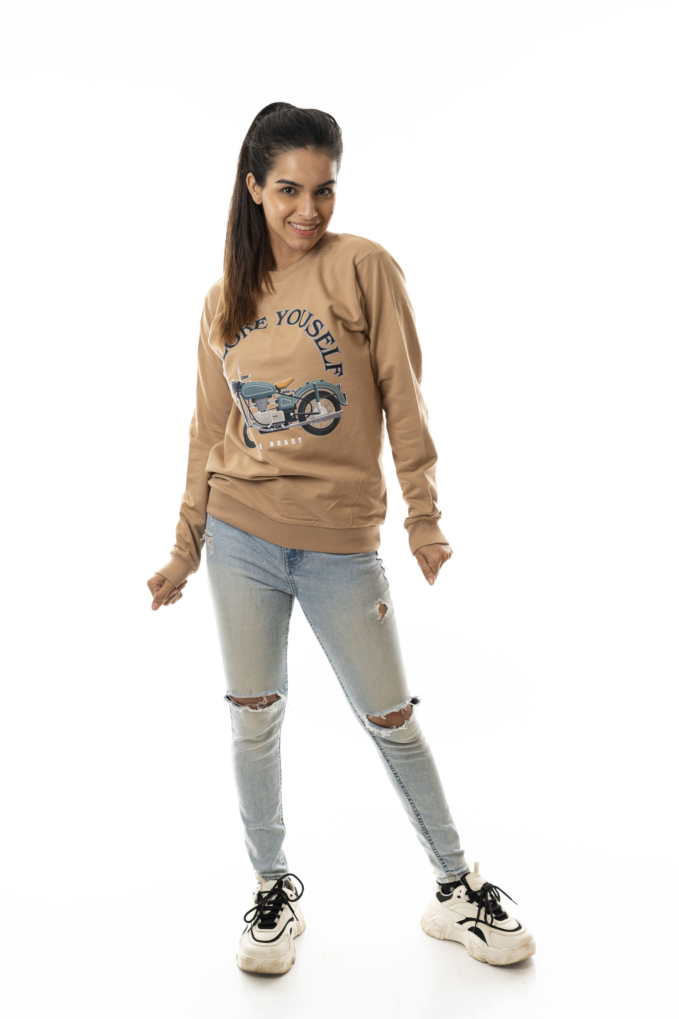EXPLORE MYSELF | Women's colour printed Sweatshirt